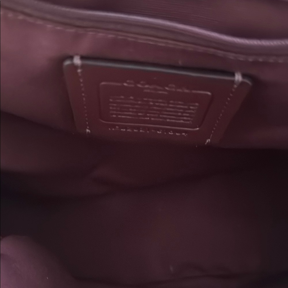 Coach Red Backpack With Monogram Pattern And Gold… - image 3